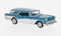 Brekina 18180 - H0 - Buick Century Caballero - dunkeltürkis/weiß